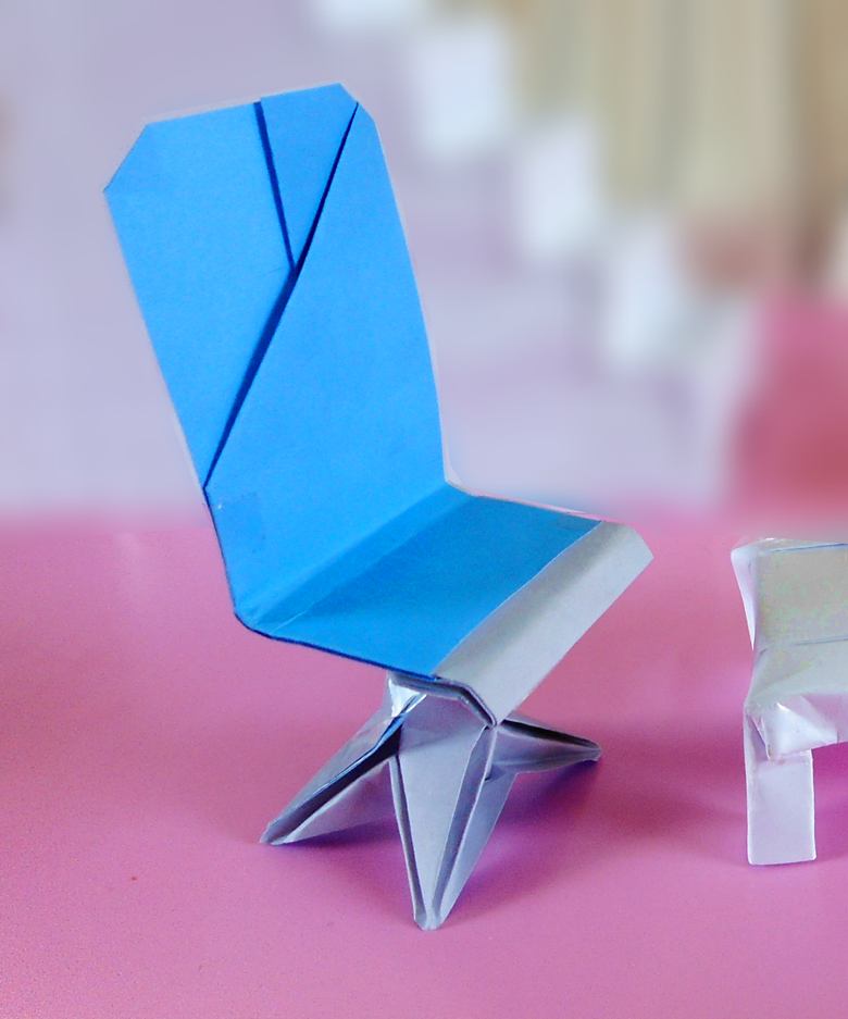 Origami bureaustoel