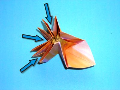 een origami bloem