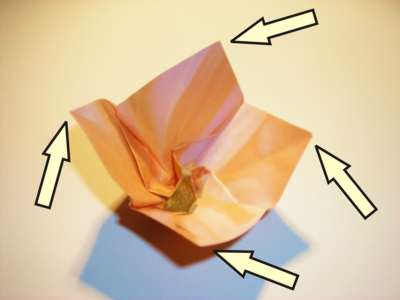 diagrammen voor een origami bloem