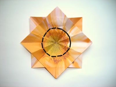 an origami flower an origami flower