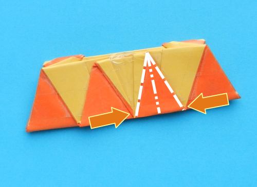 Fold paper Origami orange slices