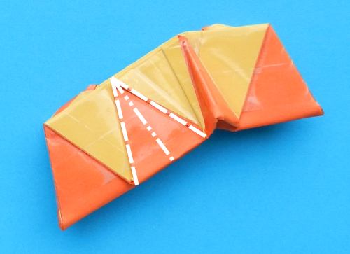 Fold paper Origami orange slices