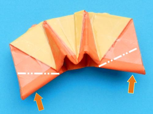 Fold paper Origami orange slices