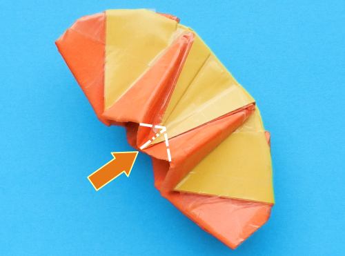 Fold paper Origami orange slices