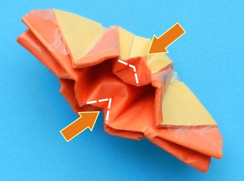 Fold paper Origami orange slices