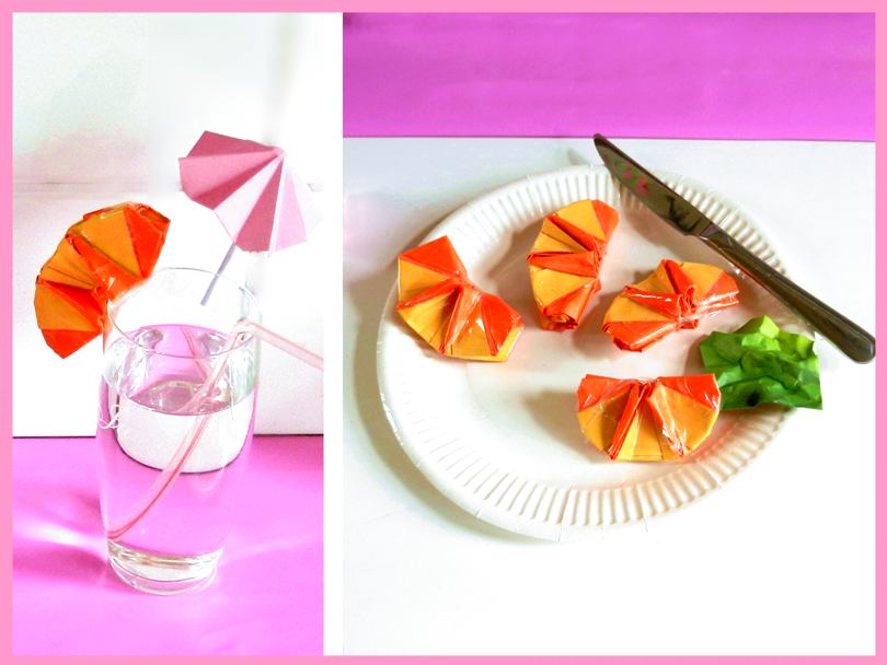 Origami Orange Slices