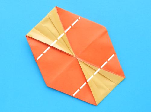 Fold paper Origami orange slices