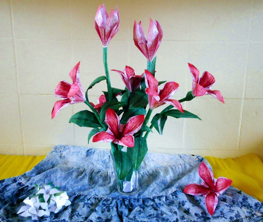 Origami Oriental Lilies