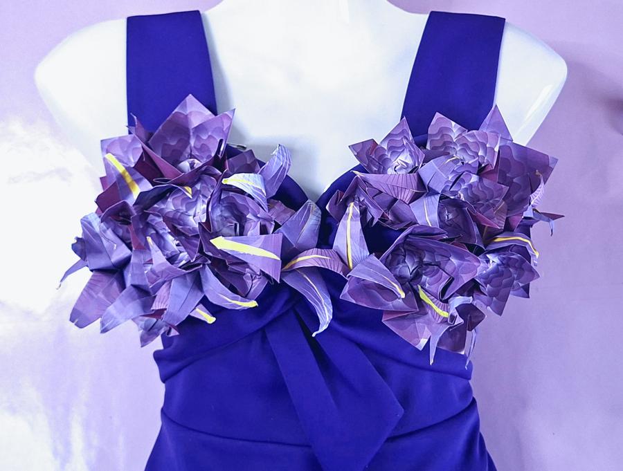 Origami bloemenjurk maken