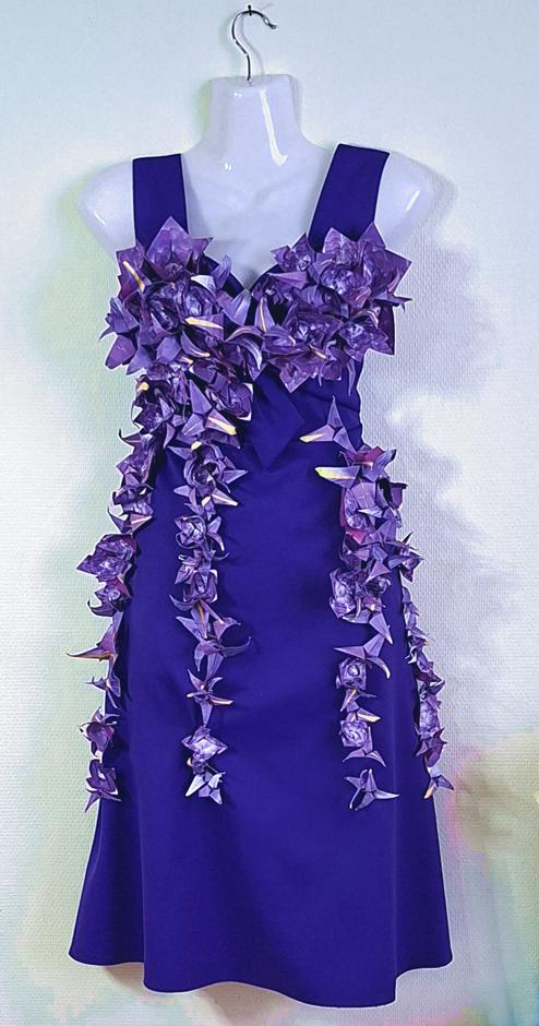 Jurk met Origami bloemen