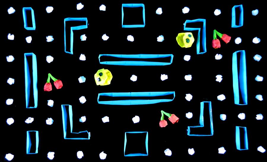 Pacman spelletje van papier