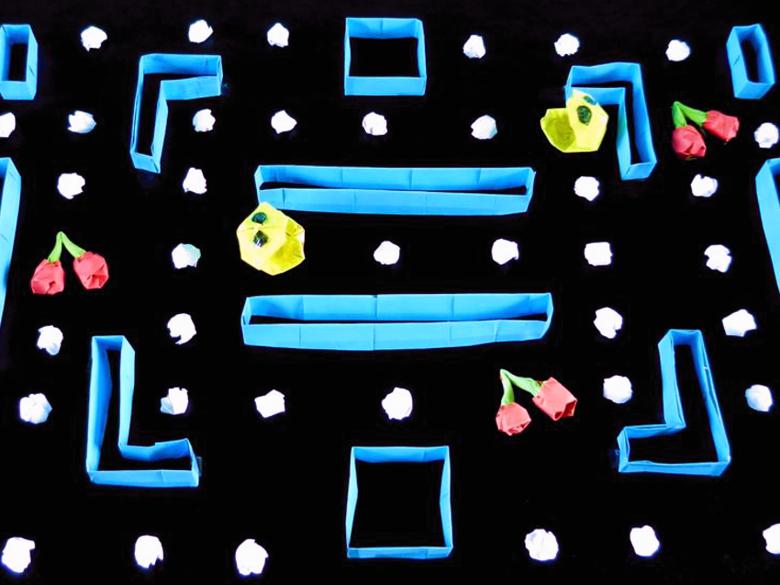 Pacman spelletje van papier
