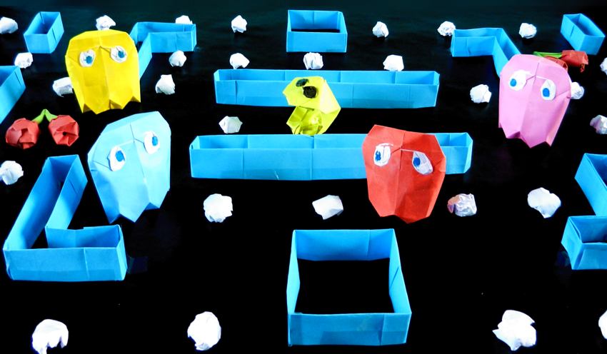 3d Pacman van papier 3d Pacman van papier