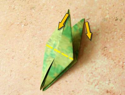 Origami palmboom vouwen