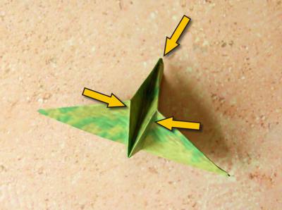 Origami palmboom vouwen