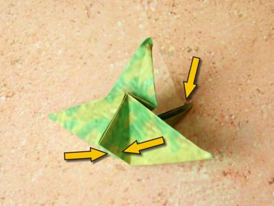 Origami palmboom vouwen