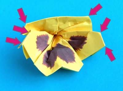 origami pansy folding instructions