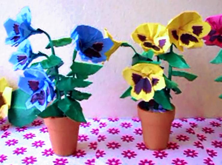 Origami Pansies Origami Pansies