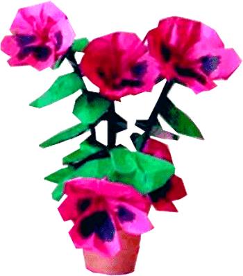 Origami Pansies