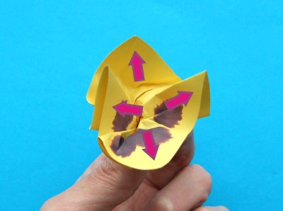 origami pansy folding instructions