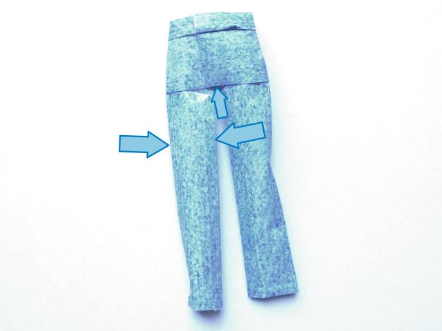 Origami broek vouwen