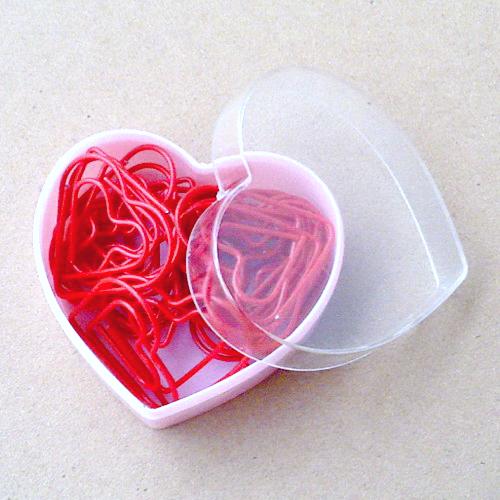 Heart shaped paper clips