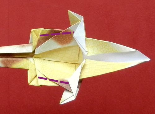 een origami dinosaurus vouwen, Parasaurolophus een origami dinosaurus vouwen, Parasaurolophus