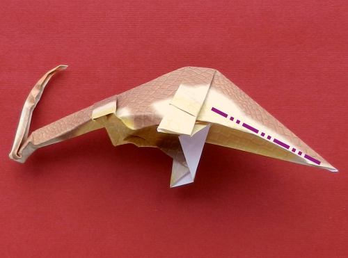 Origami Parasaurolophus diagrams