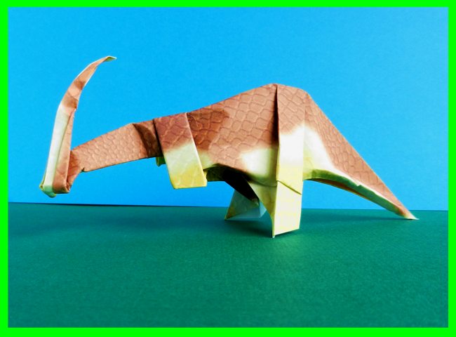 origami Parasaurolophos dino origami Parasaurolophos dino