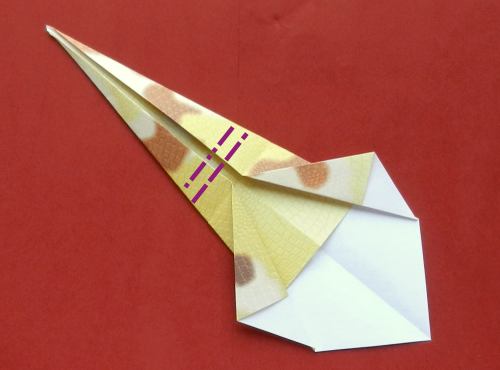 een origami dinosaurus vouwen, Parasaurolophus een origami dinosaurus vouwen, Parasaurolophus