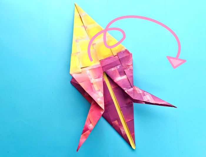 Origami Papegaai vouwen Origami Papegaai vouwen