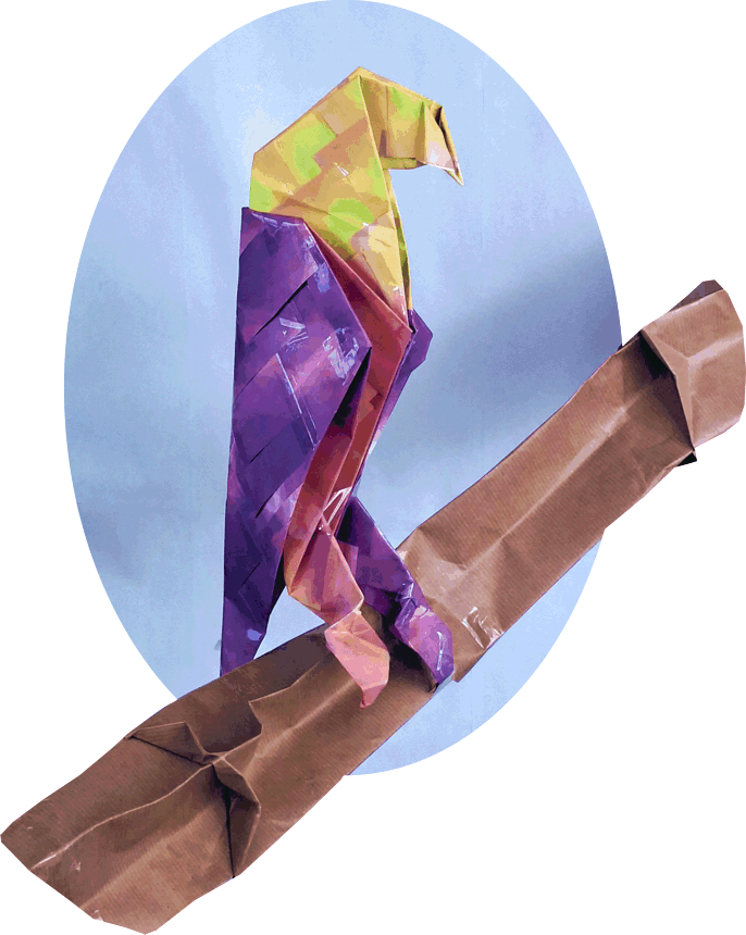 Origami Papegaai