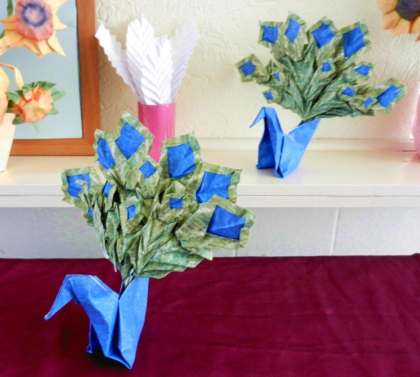 Origami Peacocks