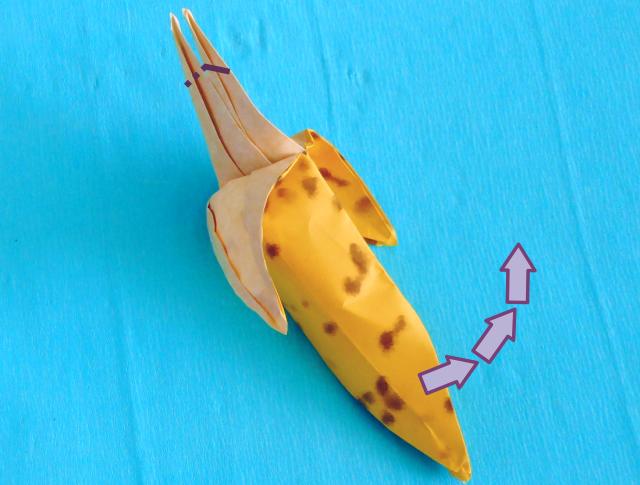 Origami Banaan vouwen