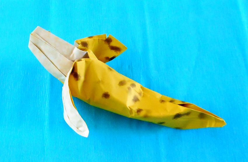 Origami peeled Banana