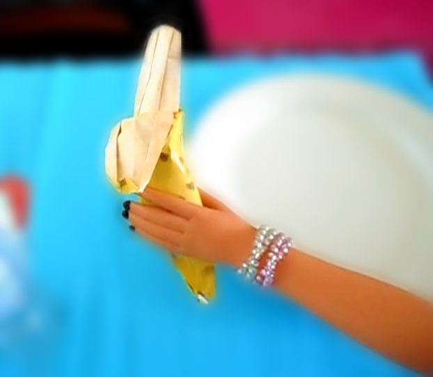 Banaan in een hand