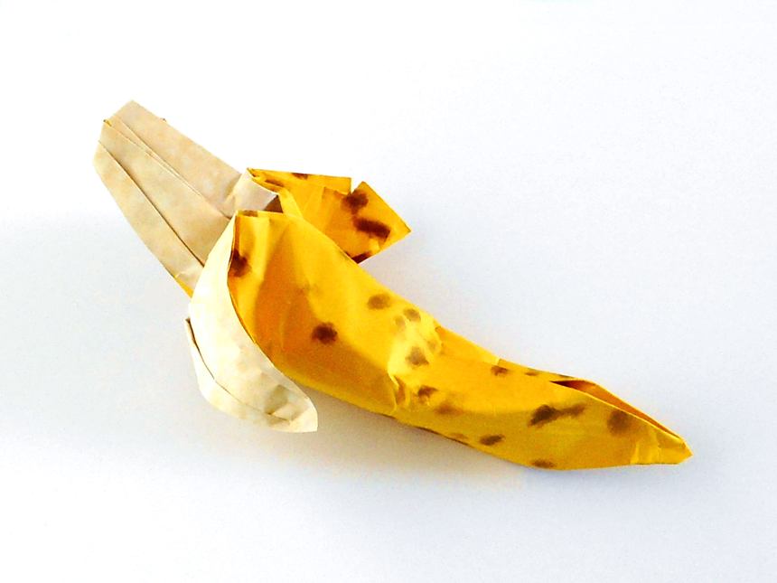 Origami peeled Banana