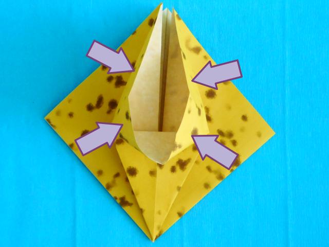 Origami Banaan vouwen