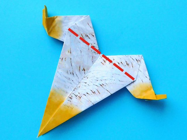 Origami Pelikaan vouwen