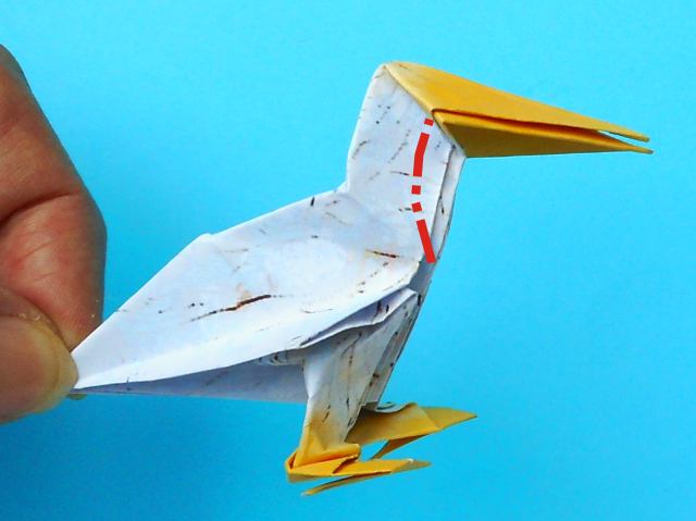 Origami Pelikaan vouwen Origami Pelikaan vouwen