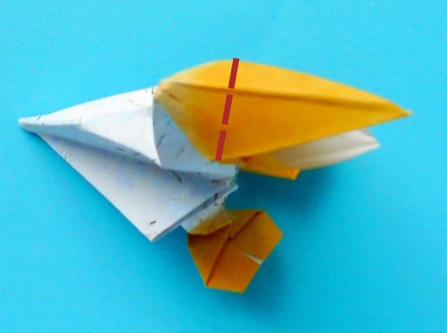 Origami Pelikaan vouwen