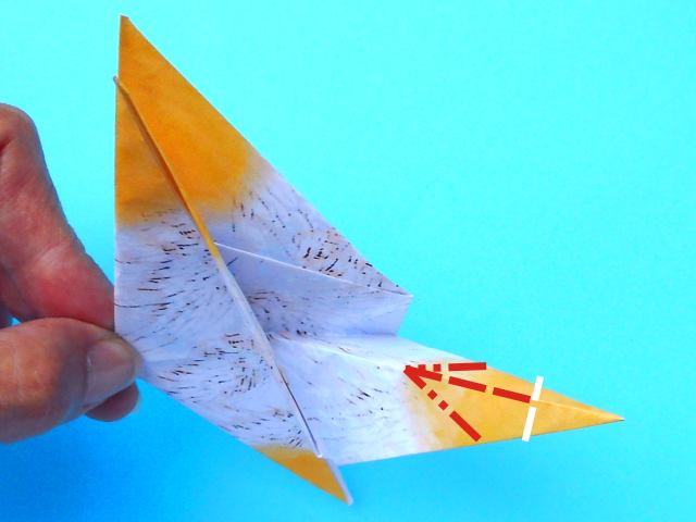 Origami Pelikaan vouwen