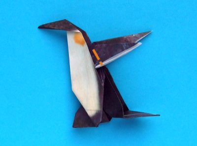 Origami Pinguin vouwen