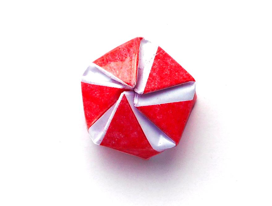 Origami nep pepermunt snoepje