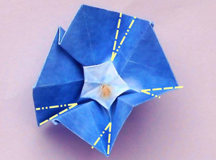 Fold an Origami Periwinkle Flower