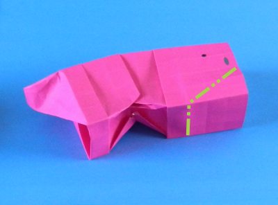 Origami Varken vouwen