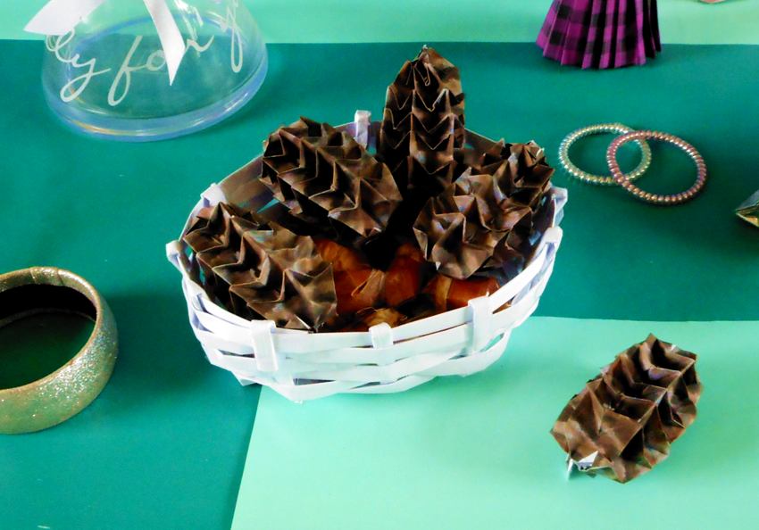 Origami Pine Cones