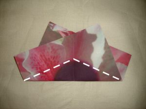 pink origami flower diagrams