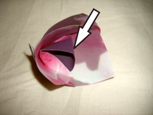 pink origami flower diagrams
