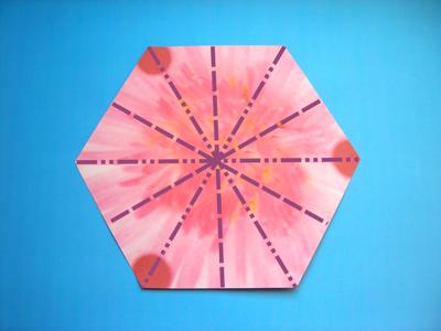 diagrammen voor een roze origami bloem